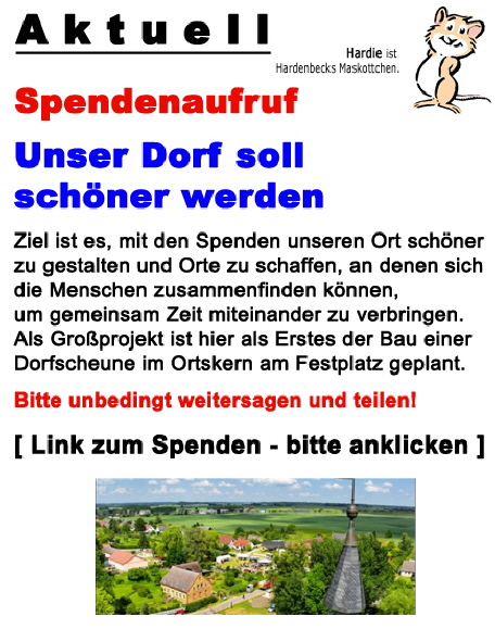 Anangeln am Dorfteich in Hardenbeck  Herzlich Willkommen!