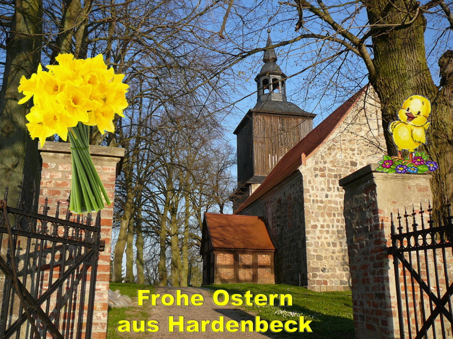 Frohe Ostern in der Feldsteinkirche von Hardenbeck